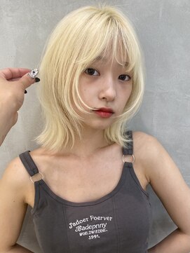 ダブルトーキョー シブヤ(W-TOKYO SHIBUYA) 【ボブウルフ】ハイトーン　ブリーチ