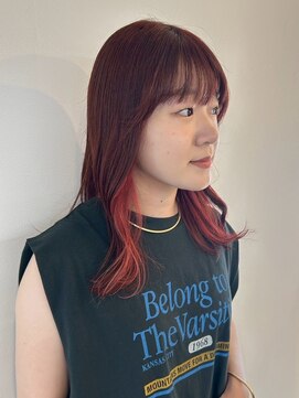 ミルヘアデザイン(mil hair design) インナーカラー　ベージュ　髪質改善カラー　韓国風