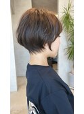 メリハリの効いたショートボブ