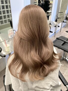 サンクマーケット 渋谷(cinq MARKET) 渋谷ブリーチカラーハイトーンミルクティーベージュ韓国カラー