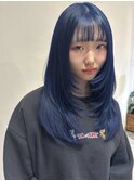 お客様スナップ　レイヤーたっぷりのネイビーブルー