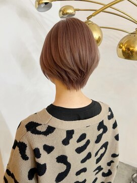 ユラギフロムユイマァル 水島店(YURAGI from YUIMARL) クールショート30代40代50代くびれヘアブリーチピンクベージュ