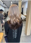 ミディアムレイヤーカット/髪質改善/韓国/前髪/新宿/ブリーチ