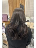 ミディアムヘア暗めカラーデザインカラーフェイスフレーミング