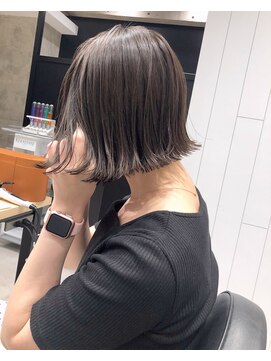 オーク 学芸大学(OAK) 透明感グレージュ×切りっぱなしボブ★多田