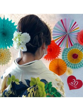 バルス(BLS) 成人式 大人夜会巻スタイル/[藤枝/髪質改善】