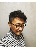 イケイケスパイラルパーマ　新橋　理容室　床屋　日比谷　