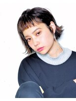 セシルヘアー(CECIL hair)&nbsp;オン眉 外ハネボブ スモーキーグレージュ 下北沢 新百合ヶ丘