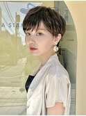スッキリフレンチショート／ベージュブラウン／表参道／40代50代