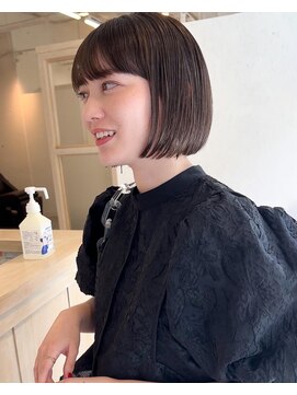 ロア ヘアーコーディネート 四条烏丸店(LoRE hair coordinate) シンプル王道黒髪ボブ/リオン