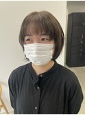 20代30代大人可愛いエアリーボブラベンダーベージュ透明感