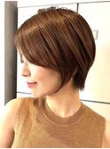 30代40代大人女性/前髪ありショートボブ/ショートヘア/髪質改善