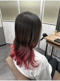 ピンク×グラデーションカラー 【 TELA HAIR四街道店】