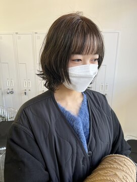 クリアーオブヘアー 池下店(clear OF HAIR) ウルフボブパーマ/オリーブベージュ