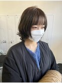 ウルフボブパーマ/オリーブベージュ