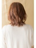 カーキベージュ前下がりレイヤーボブウルフ308X北浦和20代30代!