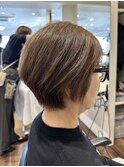 ★40代50代★髪質改善カラープリカール根元パーマ大人ショート