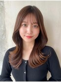 ＊20代30代40代◎小顔薄め前髪レイヤーカットくびれヘア新宿