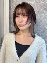 インナーカラーイヤリングカラーハイライトローライトブリーチ
