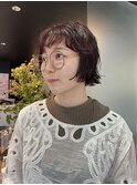 【ハクラ】ボブ ボブパーマ ダブルカラー 暖色カラー 
