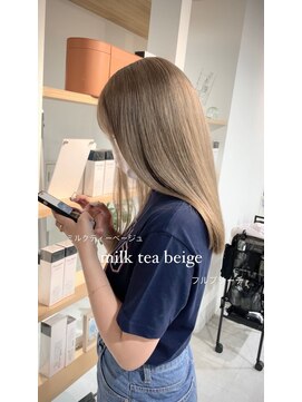 フリーク(FLEEK) ミルクティーベージュ ブリーチ2回 ラテカラー