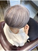 白髪を活かした白髪ぼかしカラー☆グレージュ☆