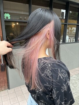 フランク 伊丹店(i's FRUNC) 【ブリーチ 髪質改善】インナーカラー ピンク