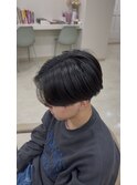 センターパート×ニュアンスパーマ
