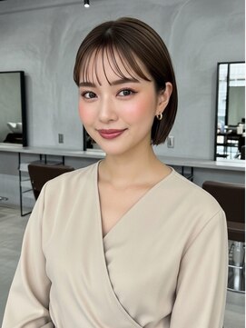 表参道/顔周り/前髪カット/ハイライト/ブリーチなしダブルカラー