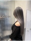 ホワイトシルバー×バレイヤージュ