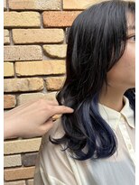 イブ ヘアーメイク(eve hair make) ネイビーインナーカラー