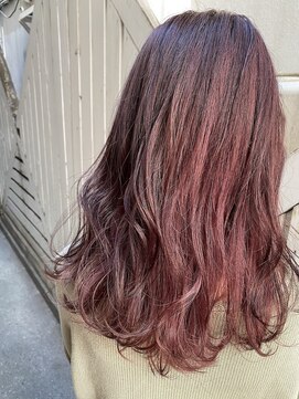 エル(EL by green) [ＡＫＩＫＯ]ラベンダーピンク×ロングレイヤー