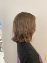 ウノプリール 茶屋町店(unopulir)&nbsp;【unopulir永尾】ぱっつんロブ☆アッシュベージュ