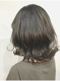 前下がり 斜めバング 伸ばしかけ 大人ボブ  小顔 マッシュ