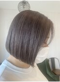 ラベンダーグレージュボブ