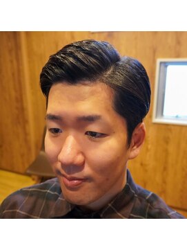 平田 理髪店 ツーブロック風フォーマル七三スタイル