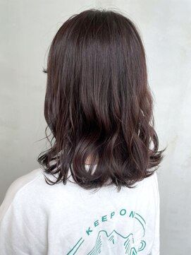 アイティーバイアルバム 下北沢店(IT by ALBUM) ダークラベンダー_ショコラベージュボブルフ_ba351741