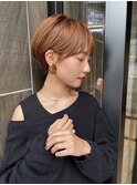 大人可愛い20代30代40代前下がりショートボブ丸みショート◎