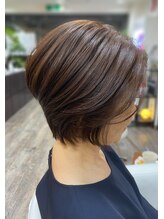 庵 ヘアー(hair) 40代50代60代70代定番前下がりショート　（森戸）