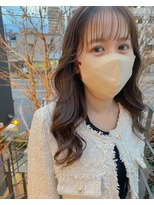ツイギー 宮西店(TWiGGY)&nbsp;顔周りレイヤーのセミロングスタイル