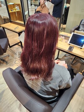 ウェーブ(WAVE) 【YUKI】ワインレッド/艶/春カラー