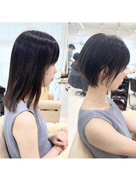 アンド ストーリーズ(&STORIES) ショートボブ髪型20代30代前髪あり前髪なし面長丸顔【荒牧】AY