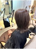 肩下ロブ、ラベンダーベージュ