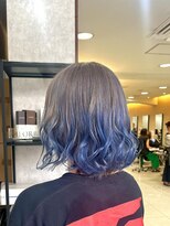 プライズ 池袋店(prize)&nbsp;ブルーシルバーアッシュ透明感グラデーションカラー