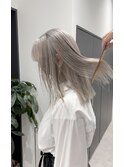 ホワイトシルバー・表参道ケアブリーチ・ハイトーンロング・吉永