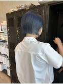 色落ち可愛いネイビーカラー