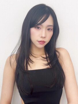 ミレバイジェニー (mirae by geny) レイヤーカット　暗めカラー