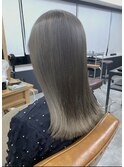 ミディアム・くすみオリーブグレーカラー