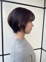 ウィロー(WILLOW)&nbsp;【WILLOW京橋】耳かけショート×ワインレッドカラー(中原由貴)