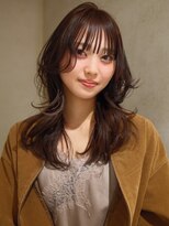 パーク(PAAQ)&nbsp;ミディアム／レイヤーカット／チョコレートブラウン